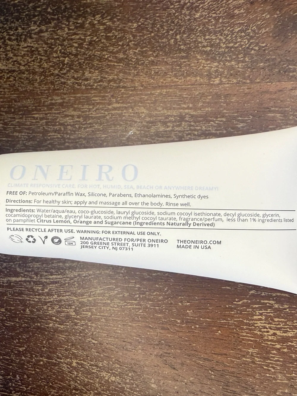 Oneiro Sunchasers Body Wash Gel Douche, 3 fl oz